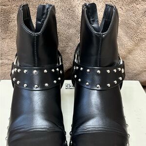 Studded Black Ankle Boots
